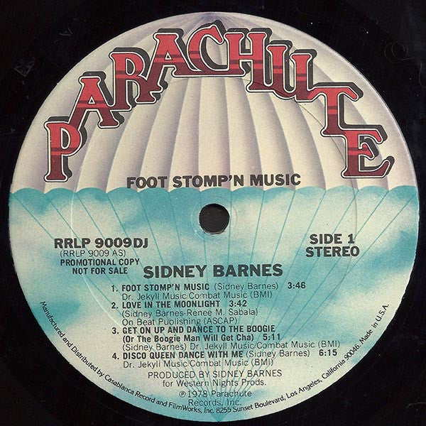 Sidney Barnes : Foot Stompin' Music (LP, Album, Promo)
