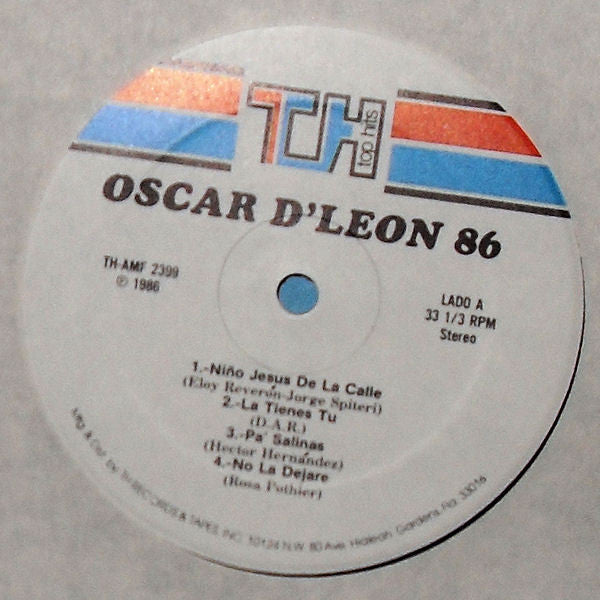 Oscar D'Leon Y Su Orquesta : Oscar ' 86 (LP, Album)