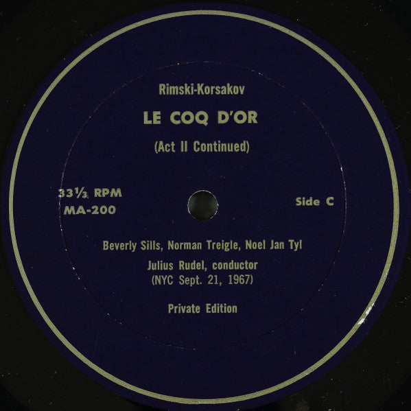 Nikolai Rimsky-Korsakov, Beverly Sills, Norman Treigle, Enrico Di Giuseppe, Julius Rudel : Le Coq D’Or (2xLP + Box)