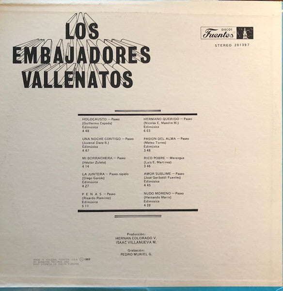 Los Embajadores Vallenatos : Los Embajadores Vallenatos (LP)