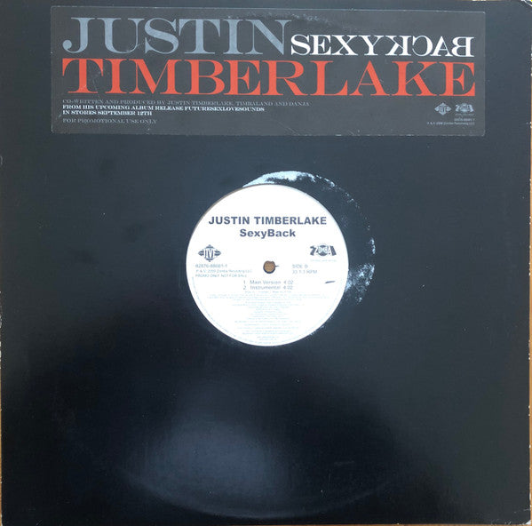 Justin Timberlake : SexyBack (12", Single, Promo)