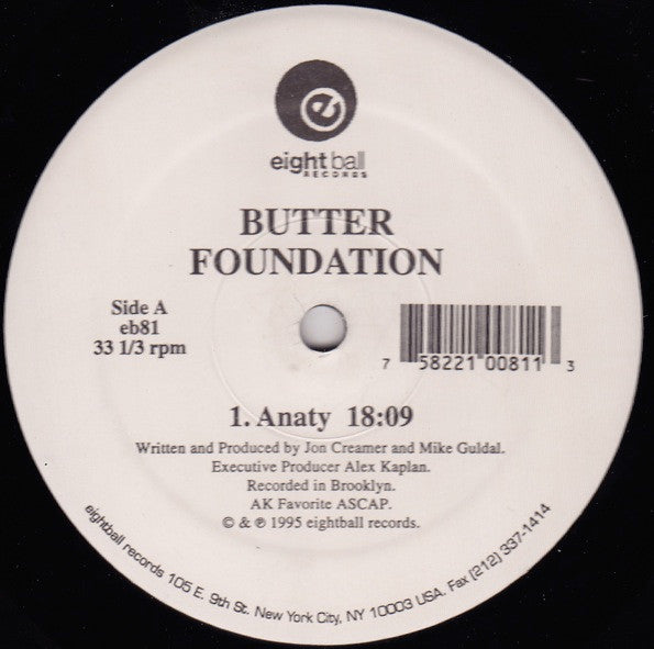 Butter Foundation Vs. Chillfreez : Anaty / East Side Drive (12")