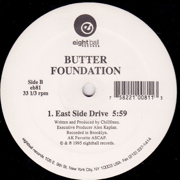 Butter Foundation Vs. Chillfreez : Anaty / East Side Drive (12")