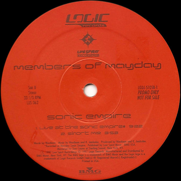 Members Of Mayday : Sonic Empire (12", Promo)