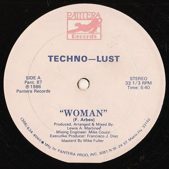 Techno Lust : Woman (12")