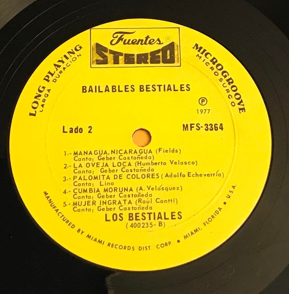 Los Bestiales : Bailables Bestiales (LP)