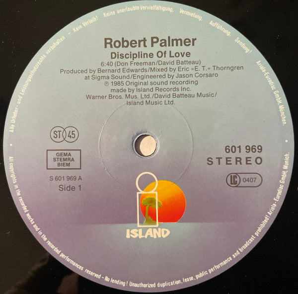 Robert Palmer : Discipline Of Love (12", Maxi)
