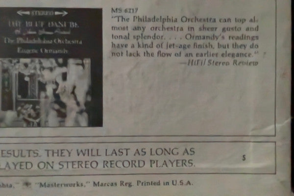 Eugene Ormandy, The Philadelphia Orchestra / Leonard Bernstein, New York Philharmonic, Werner Janssen, Wiener Volksopernorchester : Selections From "2001: A Space Odyssey" / Suite From "Aniara" (LP, Album, Comp, San)