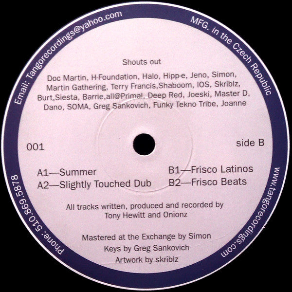 Onionz and Tony* : Summer (12")