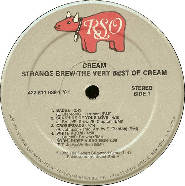Cream (2) : Strange Brew - The Very Best Of Cream (LP, Comp, RM, 53 )