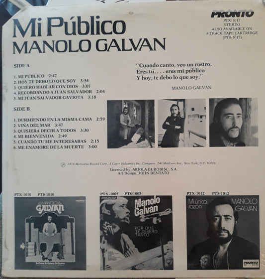 Manolo Galván : Mi Público (LP, Album)