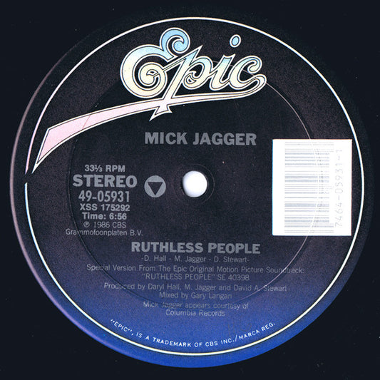 Mick Jagger - Ruthless People vinyl record, 12" (Mint (M)) | Lulo Records
