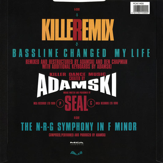 Adamski - Killeremix vinyl record, 12" (Near Mint (NM or M-)) | Lulo Records
