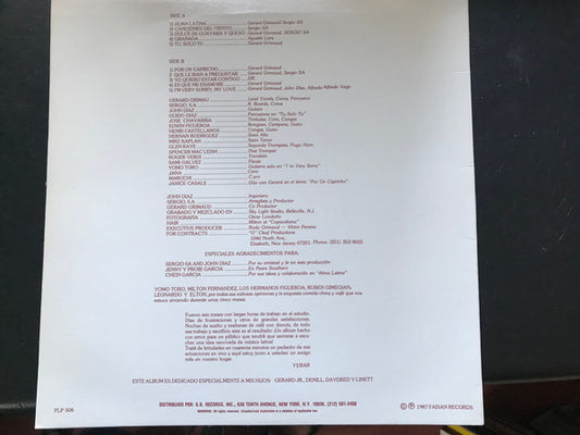 Yerar* : Dulzura Y Sabor (LP, Album)