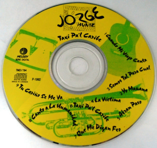 Jorge Muñiz - Taxi Pa'l Caribe vinyl record, CD (Very Good Plus (VG+)) | Lulo Records