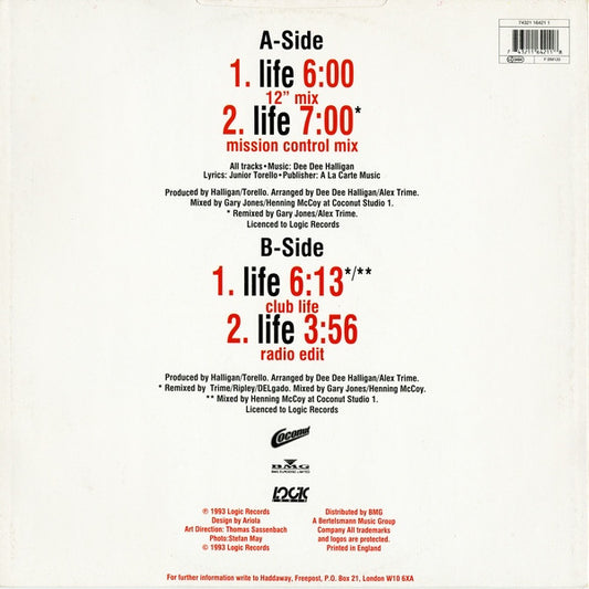 Haddaway - Life vinyl record, 12" (Near Mint (NM or M-)) | Lulo Records
