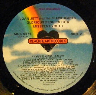 Joan Jett & The Blackhearts : Glorious Results Of A Misspent Youth (LP, Album, Glo)