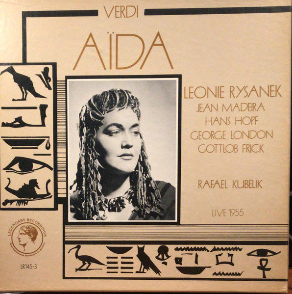 Leonie Rysanek, Jean Madeira, Hans Hopf, George London (2), Gottlob Frick, Rafael Kubelik / Giuseppe Verdi : Aida (3xLP, Mono)