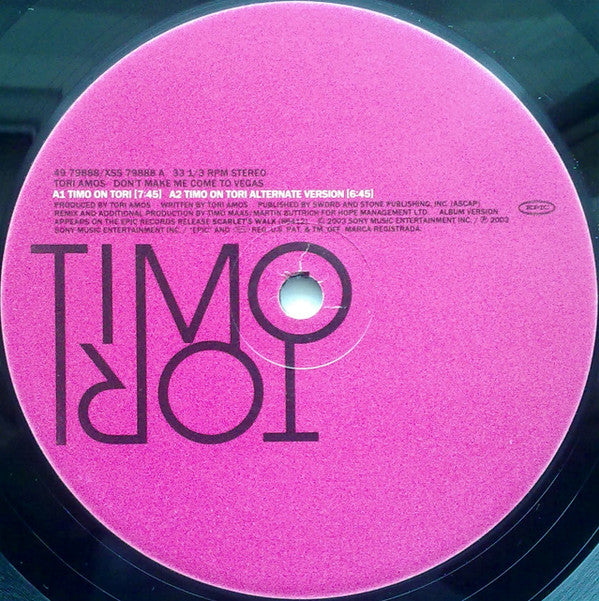 Tori Amos : Don't Make Me Come To Vegas (12", Single)