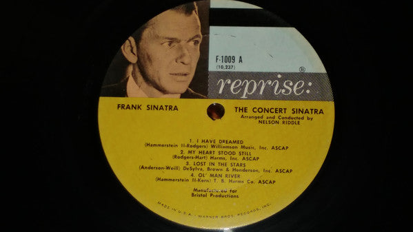 Frank Sinatra : The Concert Sinatra (LP, Album, Mono, RE, Gat)