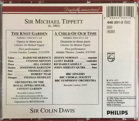 Sir Michael Tippett - The Knot Garden / A Child Of Our Time vinyl record, 2xCD (Mint (M)) | Lulo Records