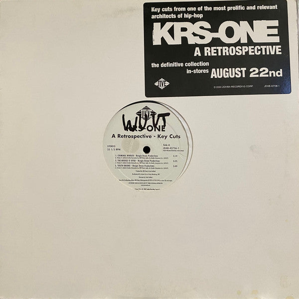 KRS-One : A Retrospective - Key Cuts (12", Promo, RM, Smplr)