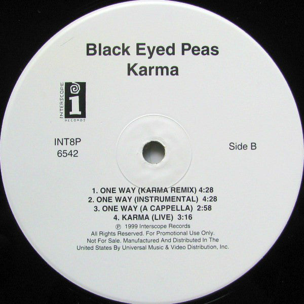 Black Eyed Peas : Karma (12", Promo)