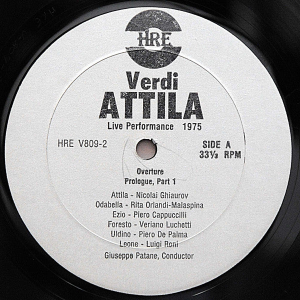 Giuseppe Verdi - Nicolai Ghiaurov, Rita Orlandi Malaspina, Piero Cappuccilli, Veriano Luchetti, Luigi Roni, Piero De Palma, Giuseppe Patanè : Attila (Live Performance 1975) (2xLP, Album)