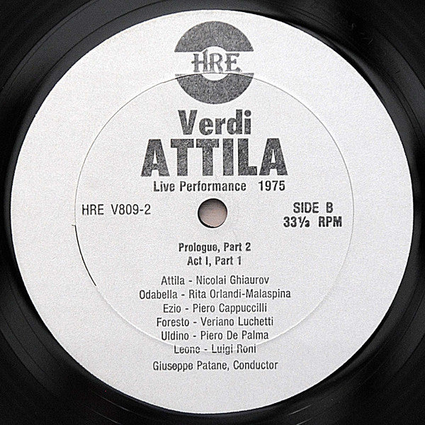 Giuseppe Verdi - Nicolai Ghiaurov, Rita Orlandi Malaspina, Piero Cappuccilli, Veriano Luchetti, Luigi Roni, Piero De Palma, Giuseppe Patanè : Attila (Live Performance 1975) (2xLP, Album)