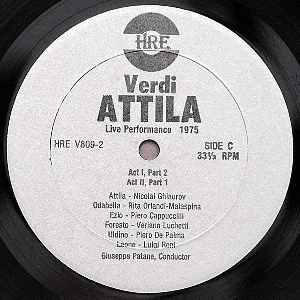 Giuseppe Verdi - Nicolai Ghiaurov, Rita Orlandi Malaspina, Piero Cappuccilli, Veriano Luchetti, Luigi Roni, Piero De Palma, Giuseppe Patanè : Attila (Live Performance 1975) (2xLP, Album)
