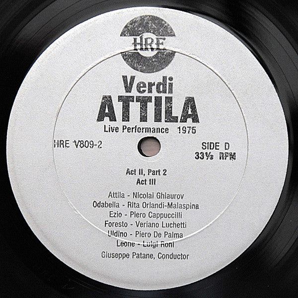 Giuseppe Verdi - Nicolai Ghiaurov, Rita Orlandi Malaspina, Piero Cappuccilli, Veriano Luchetti, Luigi Roni, Piero De Palma, Giuseppe Patanè : Attila (Live Performance 1975) (2xLP, Album)