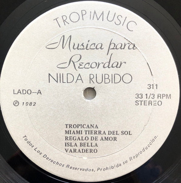 Nilda Rubido : Tropimusic - Musica Para Recordar (LP, Album)