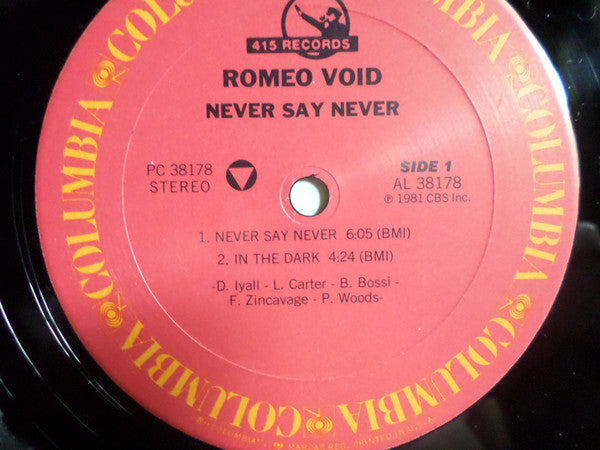 Romeo Void : Never Say Never (12")