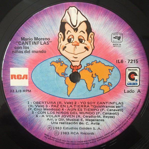 Mario Moreno "Cantinflas" : Con Los Niños Del Mundo (LP, Album, Gat)