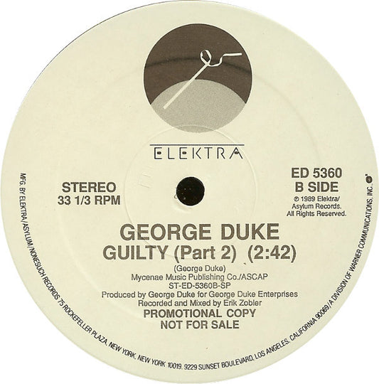 George Duke - Guilty vinyl record, 12" (Near Mint (NM or M-)) | Lulo Records