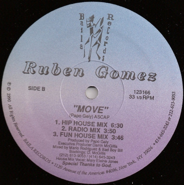 Ruben Gomez : Move (12")