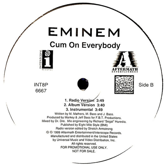 Eminem - Role Model / Cum On Everybody vinyl record, 12" (Near Mint (NM or M-)) | Lulo Records