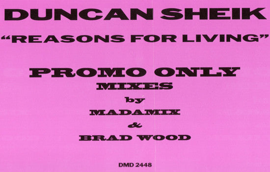 Duncan Sheik : Reasons For Living (12", Promo)