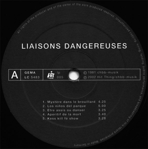 Liaisons Dangereuses : Liaisons Dangereuses (LP, Album, RE, RM)