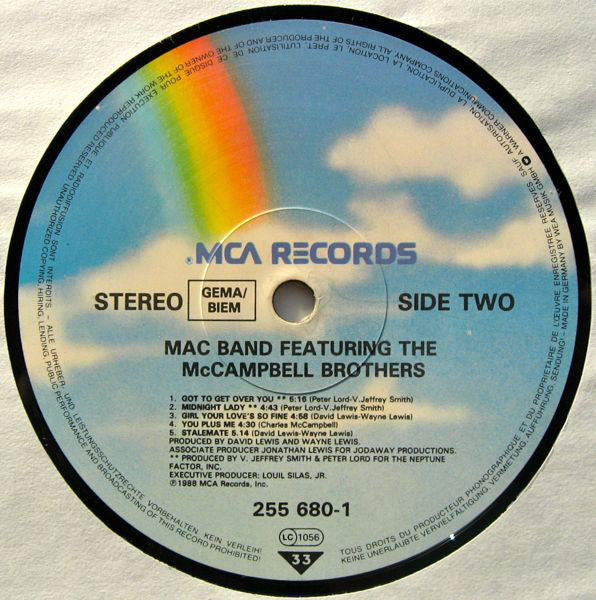 Mac Band Featuring The McCampbell Brothers : Mac Band Featuring The McCampbell Brothers (LP, Album)