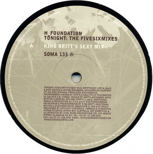 H_Foundation* : Tonight: The FiveSixMixes (12")
