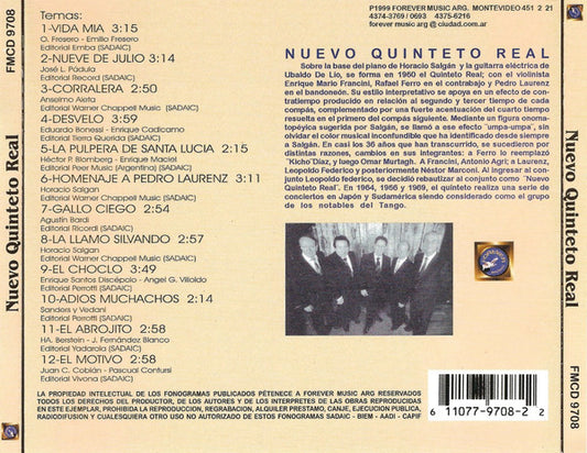 Nuevo Quinteto Real - Nuevo Quinteto Real vinyl record, CD (Near Mint (NM or M-)) | Lulo Records