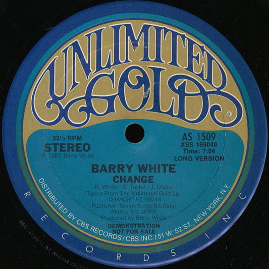 Barry White : Change (12", Promo)