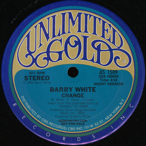 Barry White : Change (12", Promo)