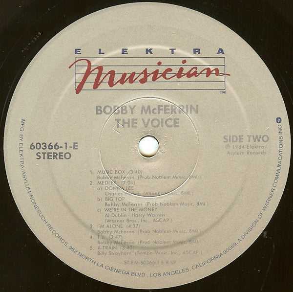 Bobby McFerrin : The Voice (LP, Album, SP,)