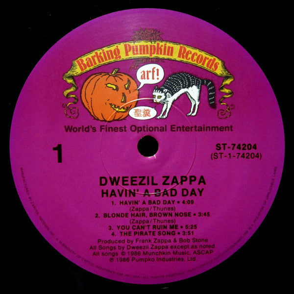 Dweezil Zappa : Havin' A Bad Day (LP, Album, Spe)