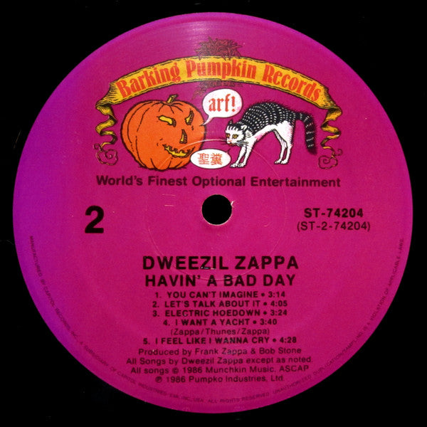 Dweezil Zappa : Havin' A Bad Day (LP, Album, Spe)