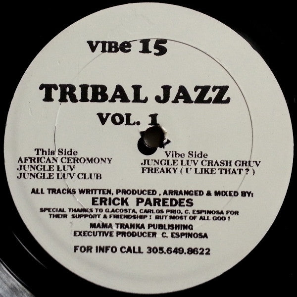 Erick Paredes : Tribal Jazz Vol. 1 (12")