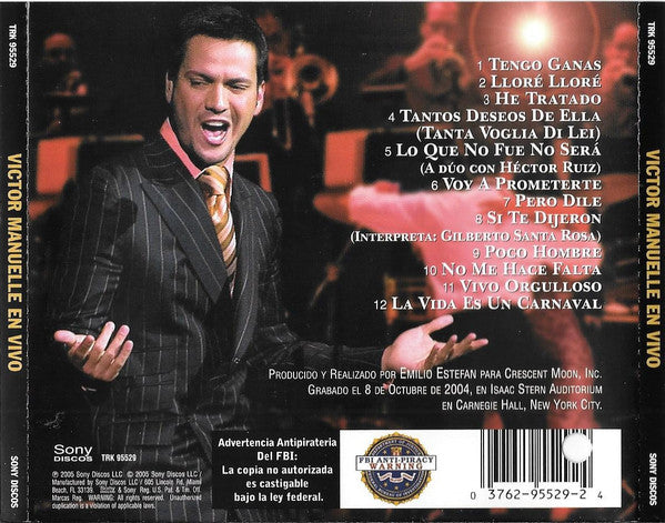 Victor Manuelle : En Vivo Desde El Carnegie Hall (CD, Album)