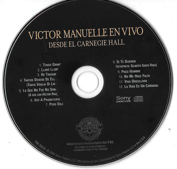 Victor Manuelle : En Vivo Desde El Carnegie Hall (CD, Album)